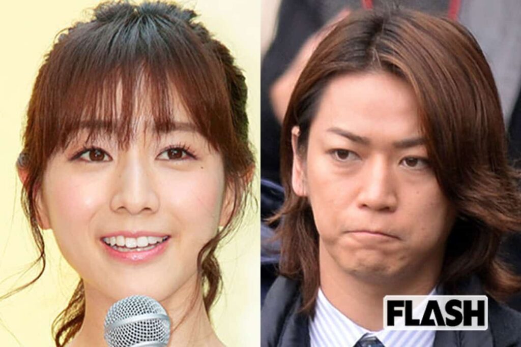 田中みな実（左）と亀梨和也