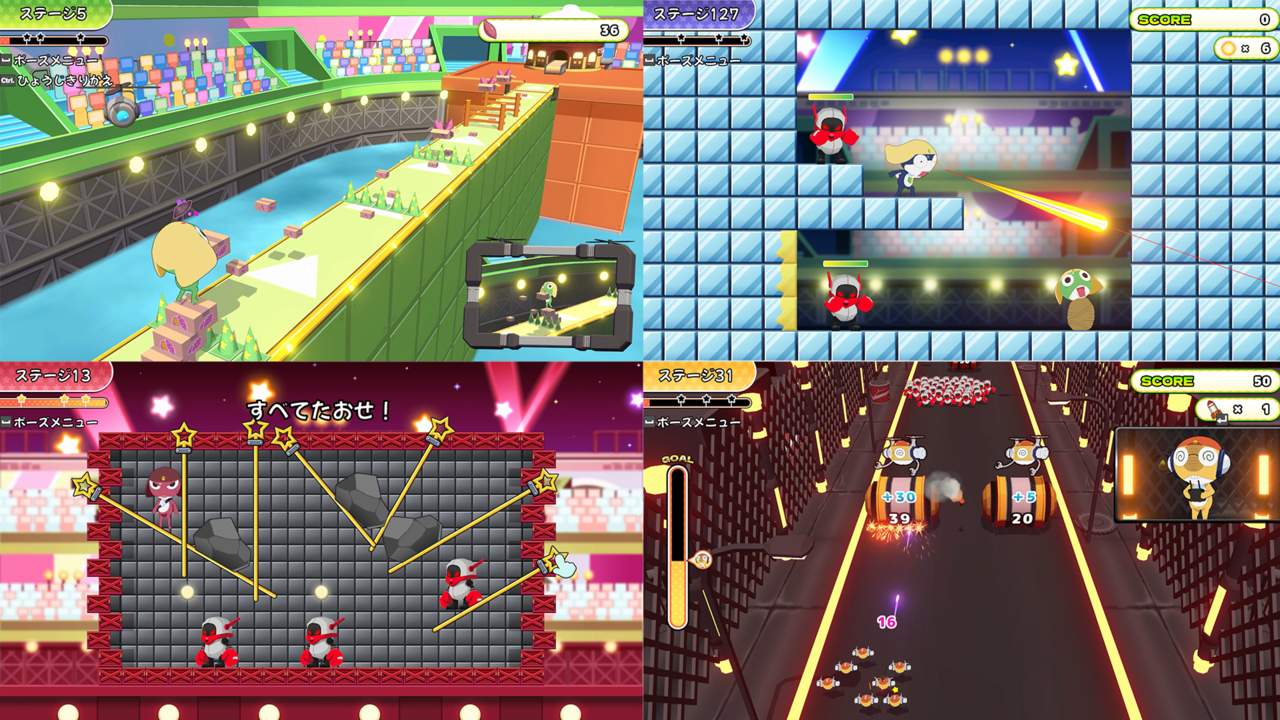 アニメ『ケロロ軍曹☆』新作ゲームはSNSでよく見かけるゲームの集合体だった。ケロロの大好物“いきなり団子”を作る、ピンが刺さった小部屋にギロロ