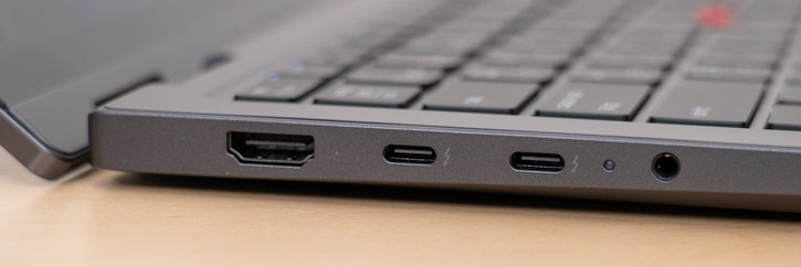 ThinkPad X1 2-in-1 Gen 11 Aura EditionのThunderbolt 4やHDMIを搭載した左側面