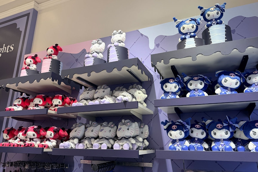 ハリウッド・エリアにあるグッズショップ「ハローキティ・スタジオ」の売り場