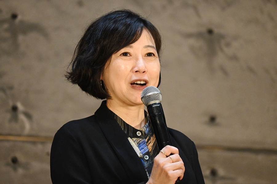 映画『わたしの知らない子どもたち』のイベントにて、西川美和監督（9月28日・大阪府豊中市）