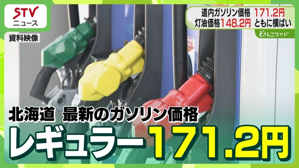 レギュラー1リットル171.2円　北海道の最新ガソリン価格　灯油は1リットル148.2円で横ばい