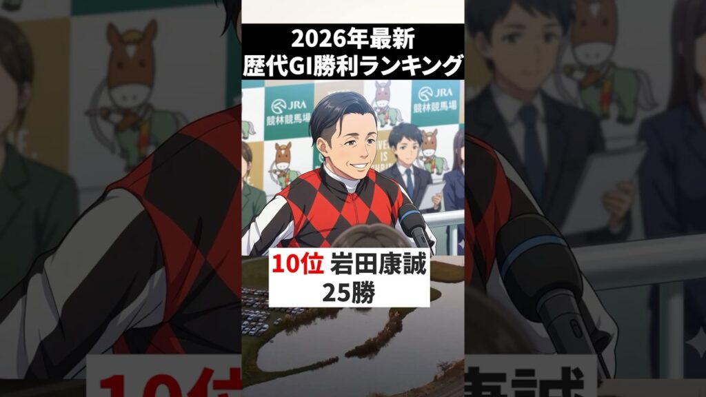 JRAジョッキー歴代GI勝利数ランキング#shorts #競馬 #JRA #武豊 #ルメール #歴代ランキング
