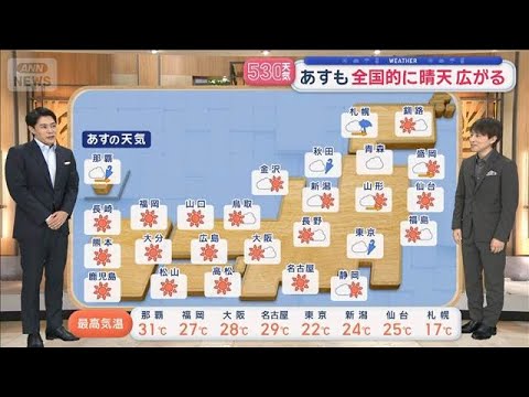 【全国の天気】今朝の雨で…青空でも36日連続降水　10月最初の週末ようやく関東晴天【スーパーJチャンネル】(2026年10月1日)