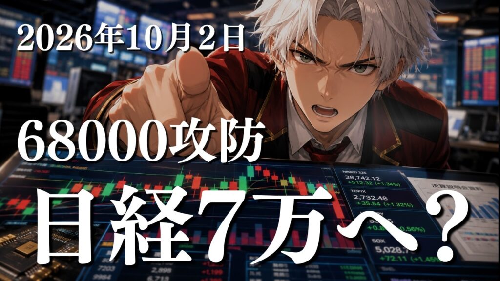 10月2日　日経平均株価ライブ｜マイクロン決算後3％上昇！キオクシアはどうなる？？週末雇用統計あり！反動あるか？