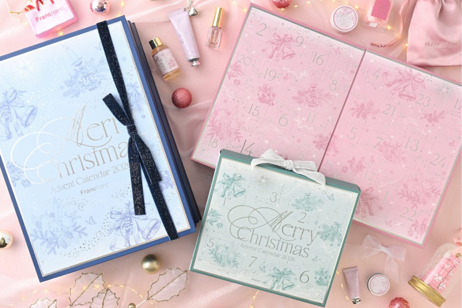フランフランの26年クリスマスアドベントカレンダー、チャーム付きハンドクリームなどボディケアコスメ - ファッションプレス