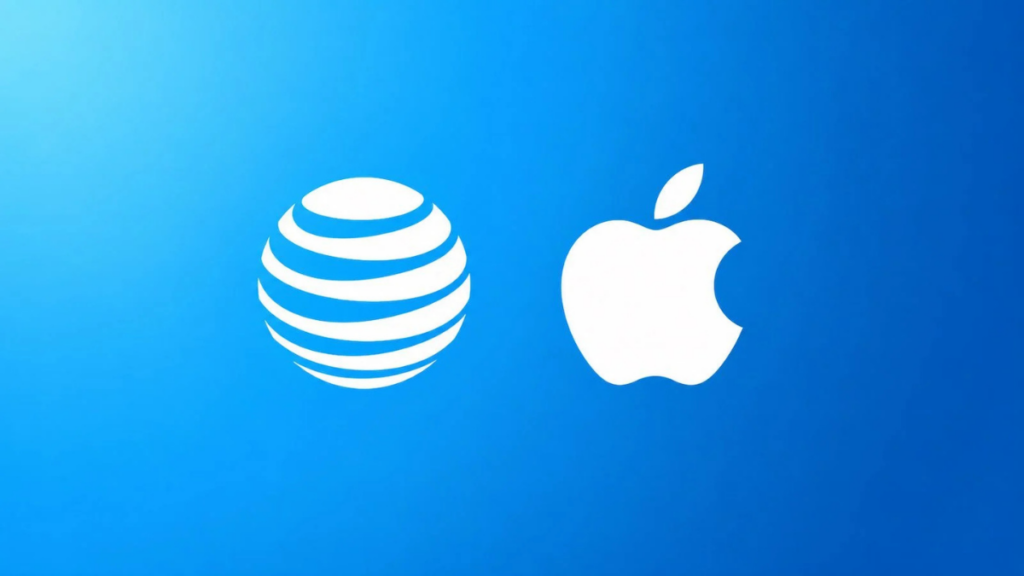 AT&TとAppleのロゴ