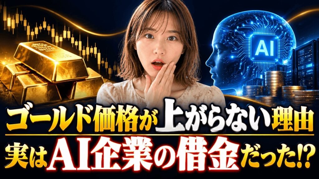 【金投資】AIの借金がゴールド価格に影響するってホント！？4,200ドル下落でも私が焦って売らない理由