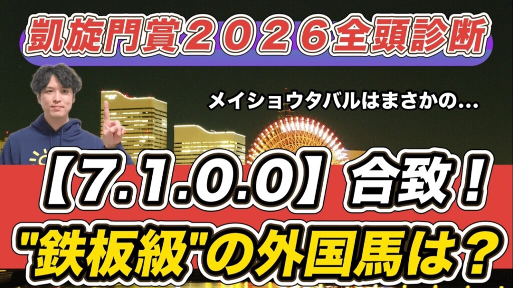【凱旋門賞2026】「7.1.0.0」鉄板級データ該当の外国馬は？/メイショウタバル、アドマイヤテラ、ダリズらS～C全頭診断