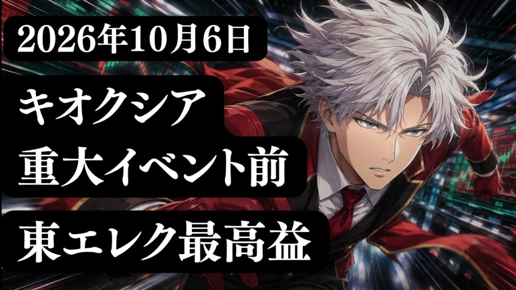 10月6日　日経平均株価ライブ｜半導体強い！東京エレク１兆円！キオクシア、アドバンテスト、レーザーテックどうなる！？どうなる？金利5.3％との闘い！