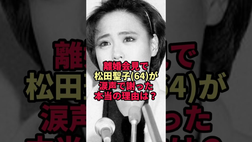 【松田聖子】神田正輝との離婚会見…夫をかばった最後に涙声で謝った「本当の理由」 【松田聖子】神田正輝との離婚会見…夫をかばった最後に涙声で謝った「本当の理由」