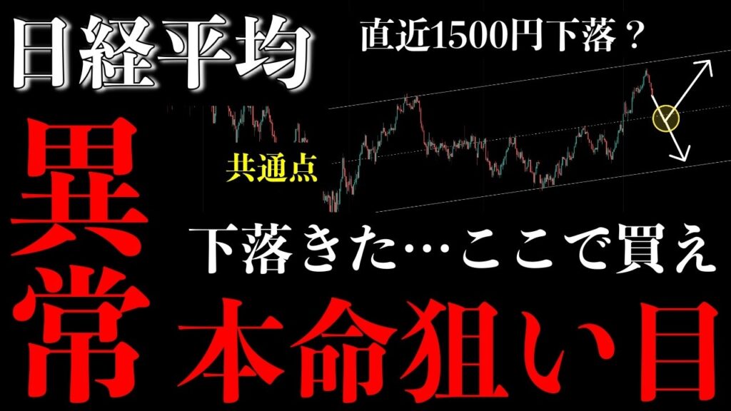 ⚠️日経平均“本命狙い目”ここ。下落はチャンス…焦らず反発を取れ【Nikkei225分析】