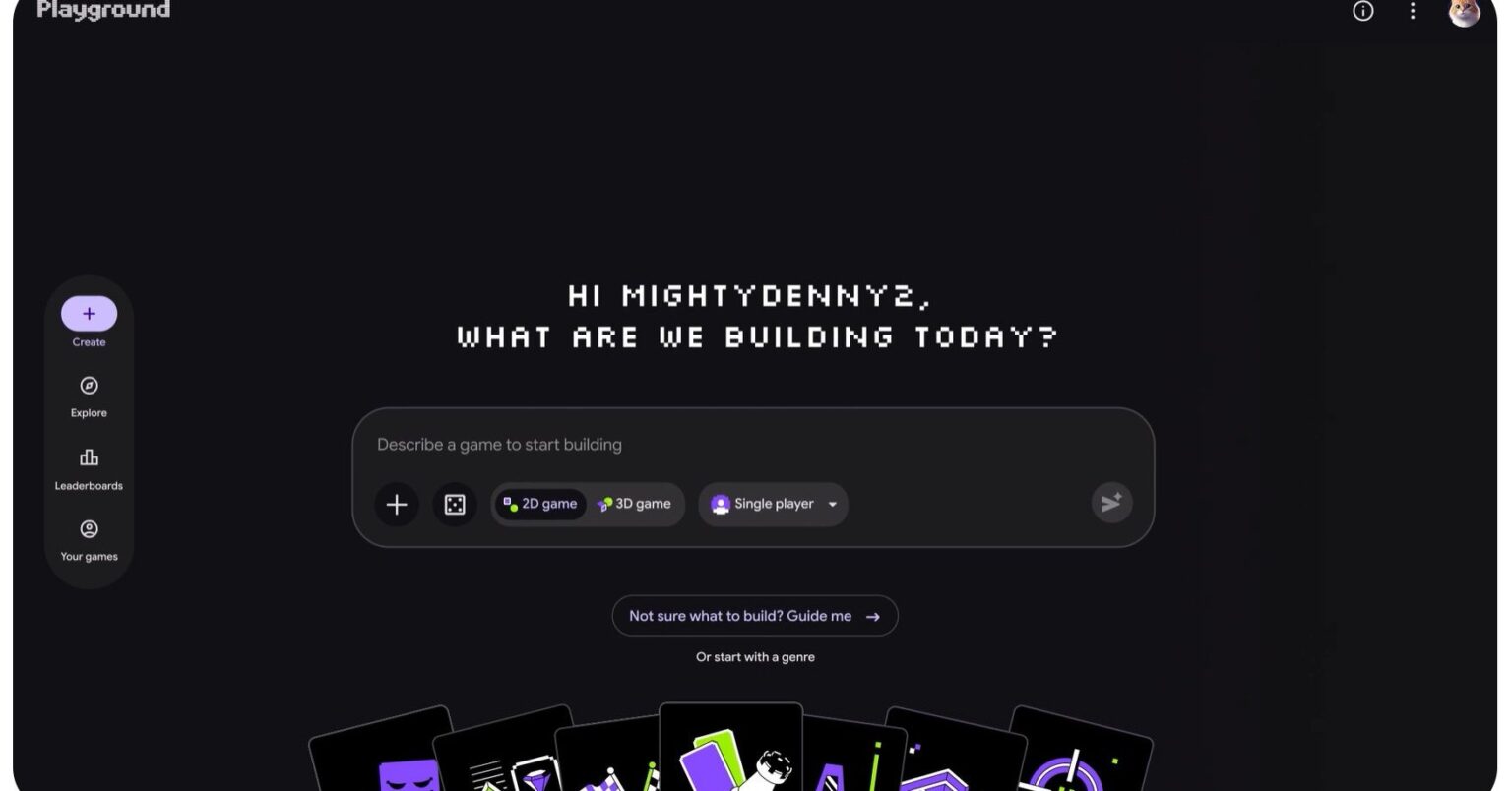 Google、プロンプトでゲームを作って遊べる「Playground」を米国で公開　「Unity Spark」も年内投入 - ITmedia NEWS