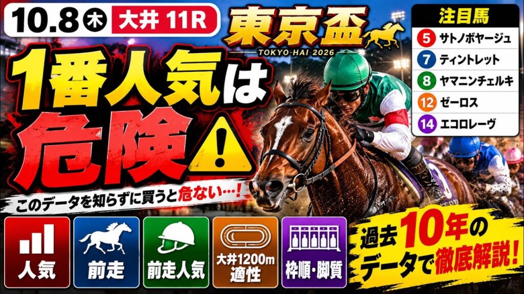 【東京盃2026 最終結論】1番人気は本当に信じていい？⑤サトノボヤージュを徹底検証！過去10年データから狙いたい5頭