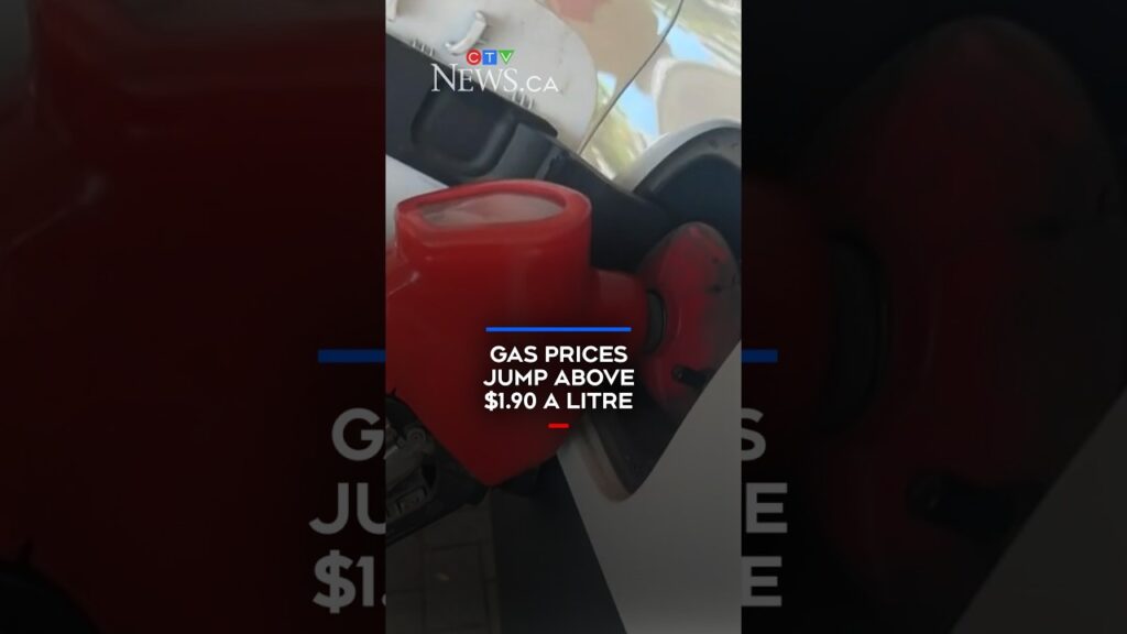 Gas prices jump above $1.90 a litre