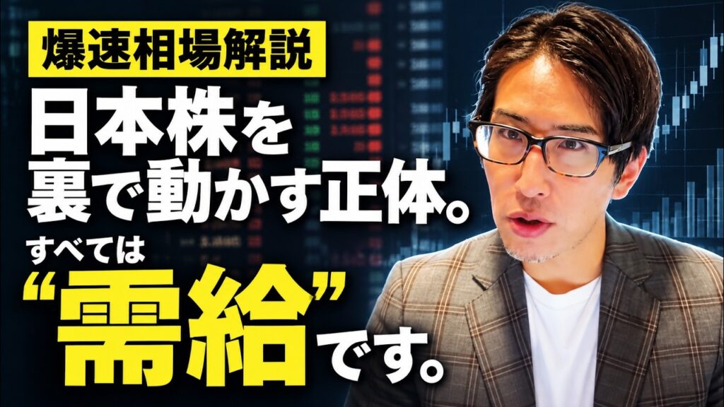 日本株を裏で操っている「需給」とは？3連休、爆速相場解説！