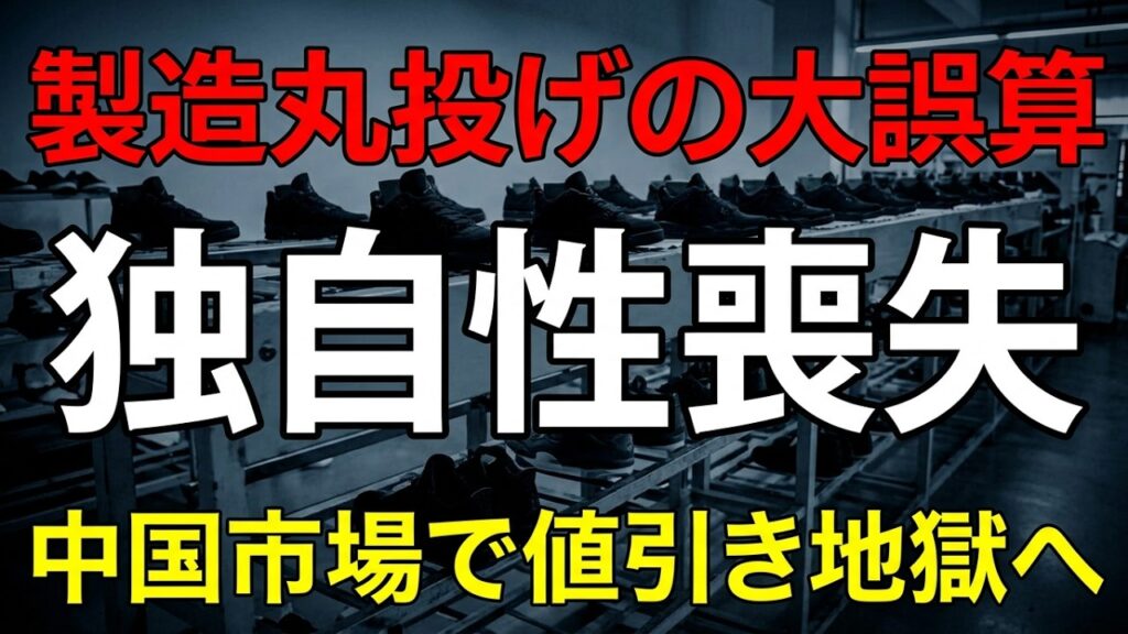 ナイキの株価下落が止まらない！製造をアジアに丸投げした結果、製品の質で差別化不可能に！肝心なのは？2026-10-09