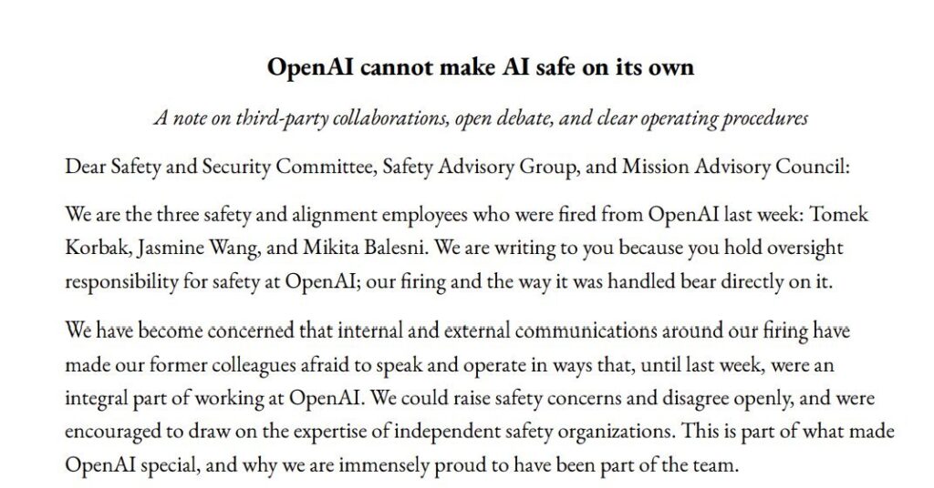OpenAI、安全性研究者3人を解雇　本人らは「安全性を優先したため」と主張、同社は「機密情報の扱いに関する規定違反」と説明 - ITmedia NEWS