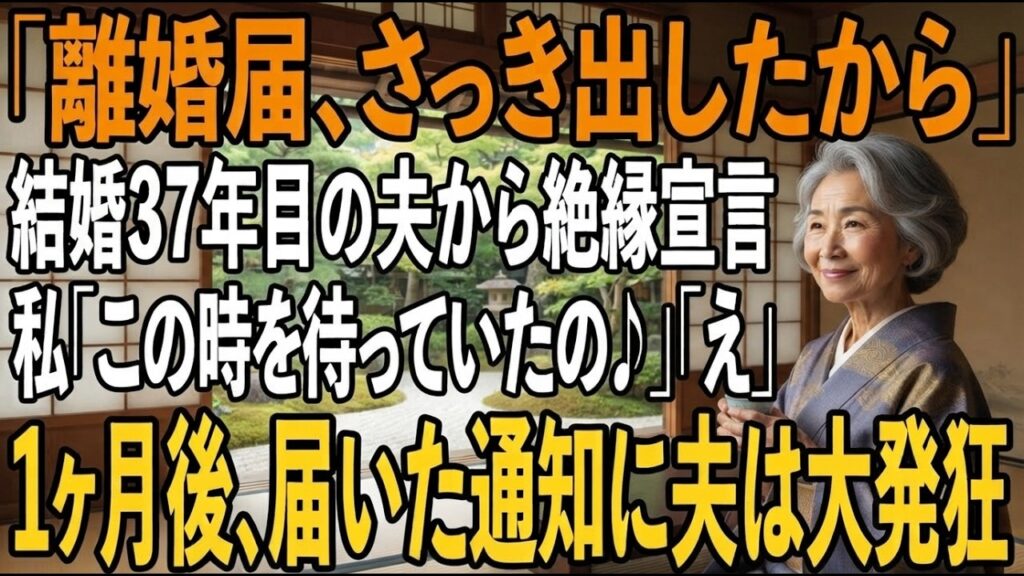 「離婚届、さっき出したから」37年目の結婚記念日に私に一方的に絶縁を宣言した夫。その夜、私はお望み通り黙って姿を消した→1ヶ月後、半狂乱の夫から300件の鬼電が【シニアライフ】【60代以上の方へ】