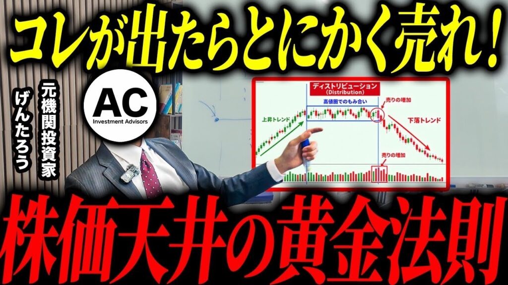 【機関の手口】株を売るタイミングはここ！株価急落のパターンを教えます