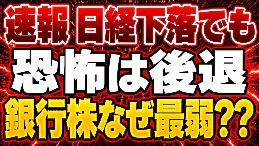 日経平均7万35円、銀行株が最弱になった理由|649円安と金利差の落とし穴 日経平均7万35円、銀行株が最弱になった理由|649円安と金利差の落とし穴