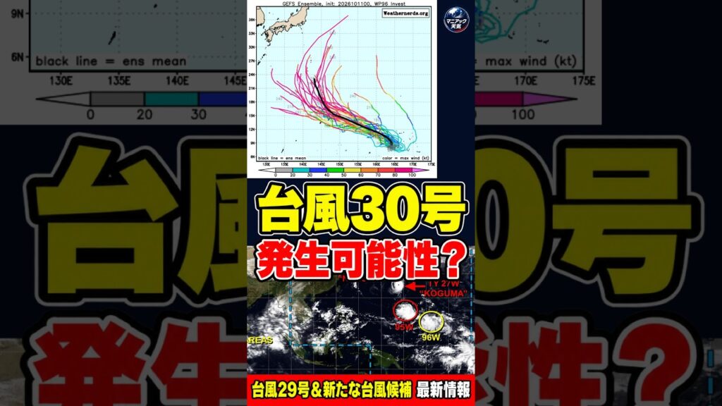 【新たな台風候補】30号発生の可能性と日本への影響｜台風情報 #台風29号 #台風30号