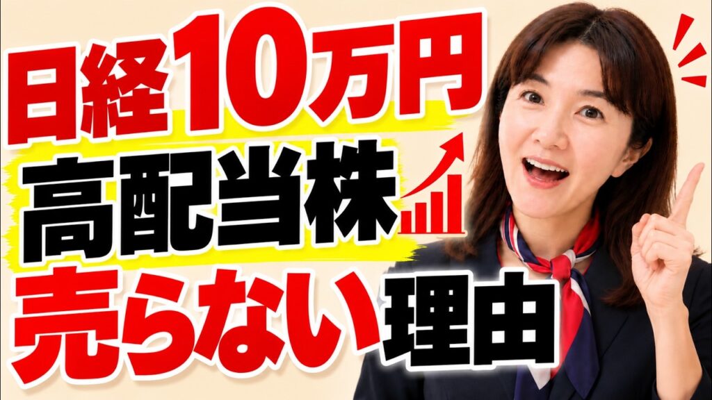 【日経平均10万円時代】株価下落でも売らない！私が買い続ける高配当株3銘柄｜三菱商事・三井住友トラスト・上組
