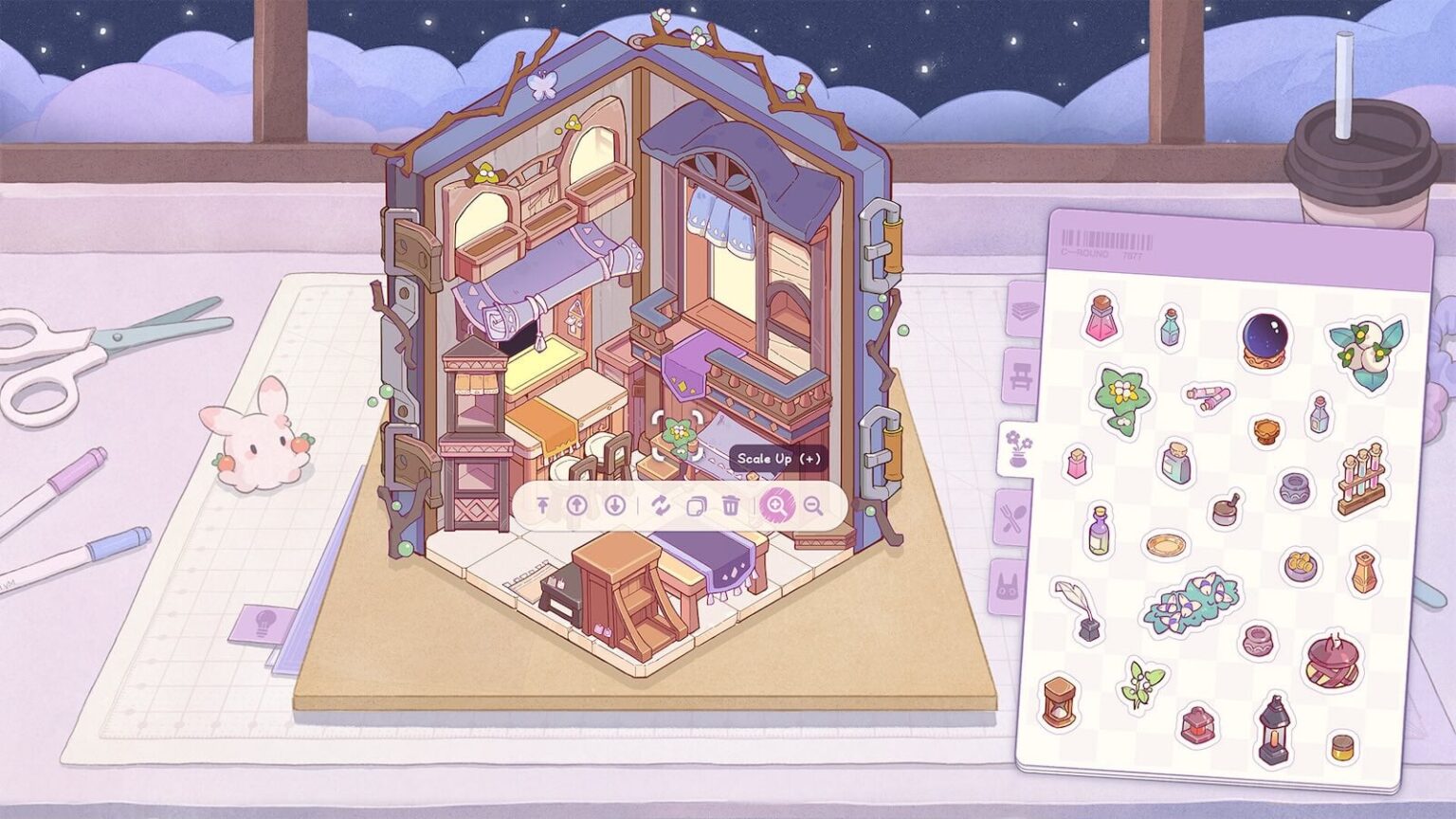 ステッカーで箱庭づくりゲーム『Oomi’s Nook』12月7日配信へ。8000枚以上のステッカーをのんびりペタペタ、完成したらゆるふわ生物が暮らしてくれる - AUTOMATON