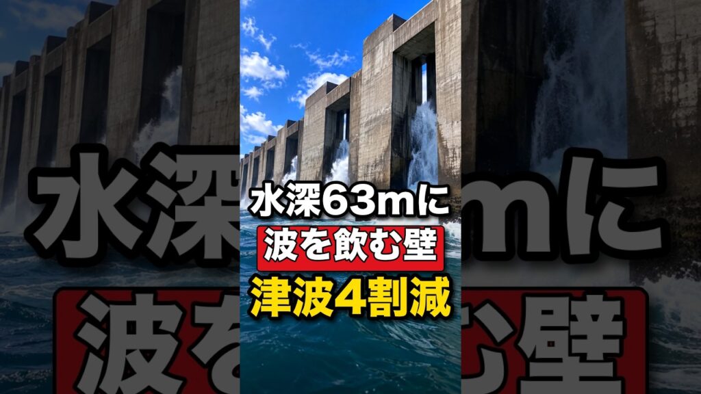 波を跳ね返すのをやめた。水深63mで津波を飲み込んだ天才的すぎる解決法 #釜石湾口防波堤 #津波対策 #土木 #スリットケーソン #これがニッポンだ 波を跳ね返すのをやめた。水深63mで津波を飲み込んだ天才的すぎる解決法 #釜石湾口防波堤 #津波対策 #土木 #スリットケーソン #これがニッポンだ