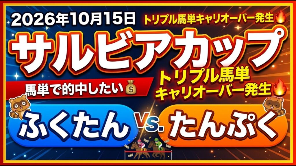 サルビアカップ2026予想【川崎競馬】10/15トリプル馬単キャリオーバー🔥馬単で仕留めたい!!💰【全頭診断＋調教診断＋AI予想＋買い目】