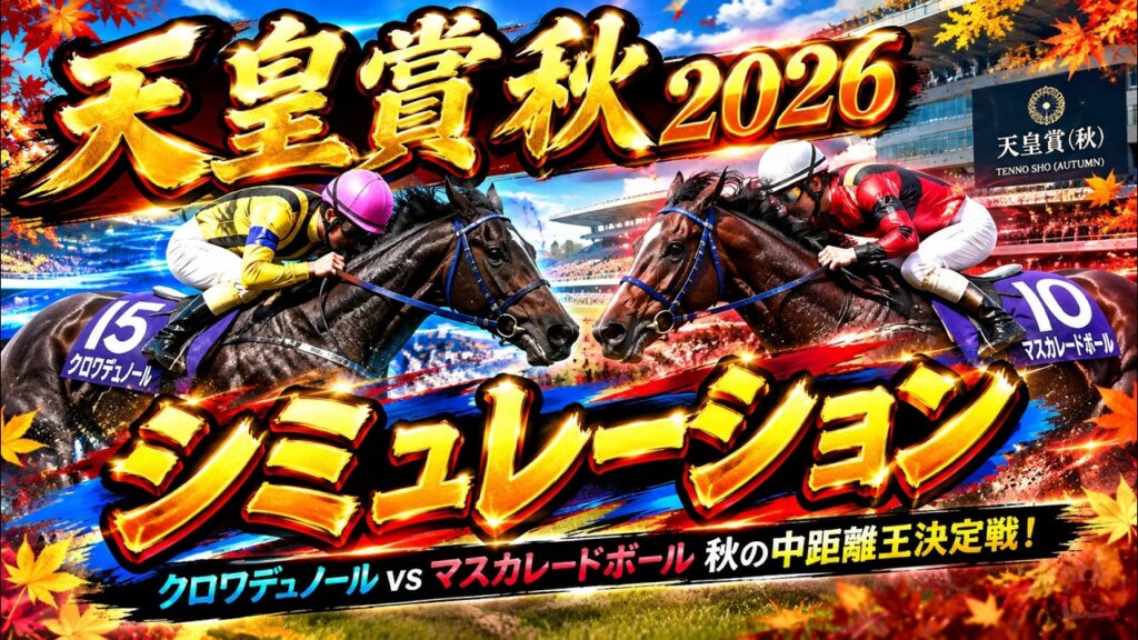 2026天皇賞秋シミュレーション 秋の中距離王決定戦！今春天皇賞春・大阪杯を制したクロワデュノール！昨年の覇者マスカレードボール！他にも好メンバーが揃う大注目の天皇賞秋を早くもシミュレート【競馬】