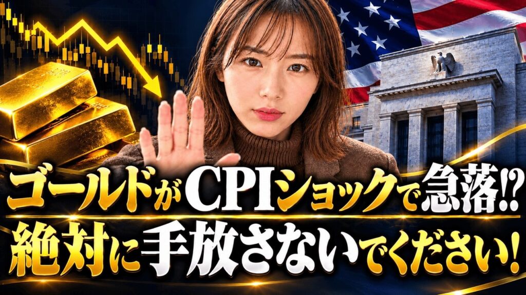 【金価格】米CPIショックでゴールド4100ドル割れ急落！慌てて売る前に絶対見てください…裏で1.5兆円が買われていた理由