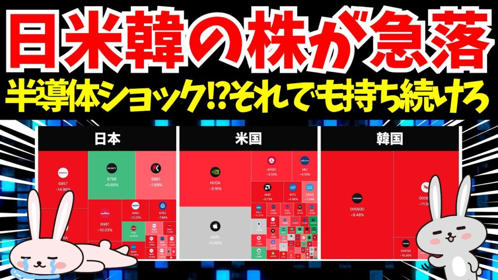 半導体株が世界で急落。それでも持ち続けるべき理由はコレです。 半導体株が世界で急落。それでも持ち続けるべき理由はコレです。