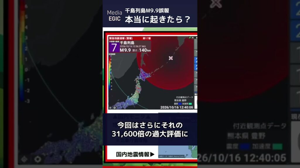 【本当に起きたら】M9.9 震度7誤報 本当に発生するとどうなる？ #shorts #防災 #知災 #地震 #震度7 #津波