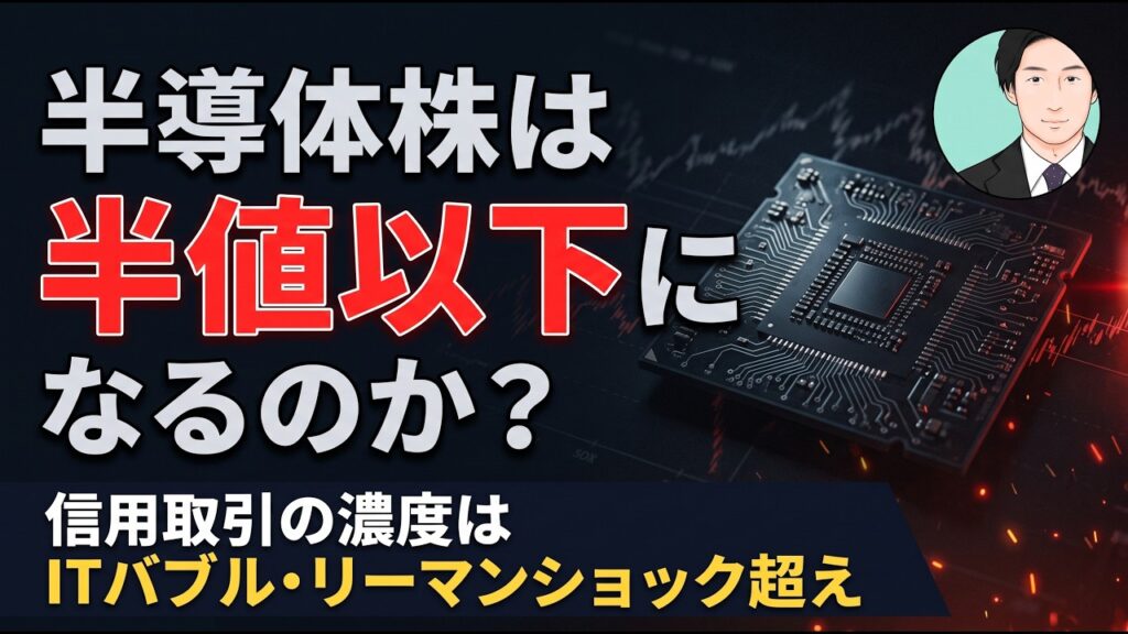 【10/17】半導体株は半値以下になるのか？信用取引の濃度はITバブル・リーマンショック時を超えた