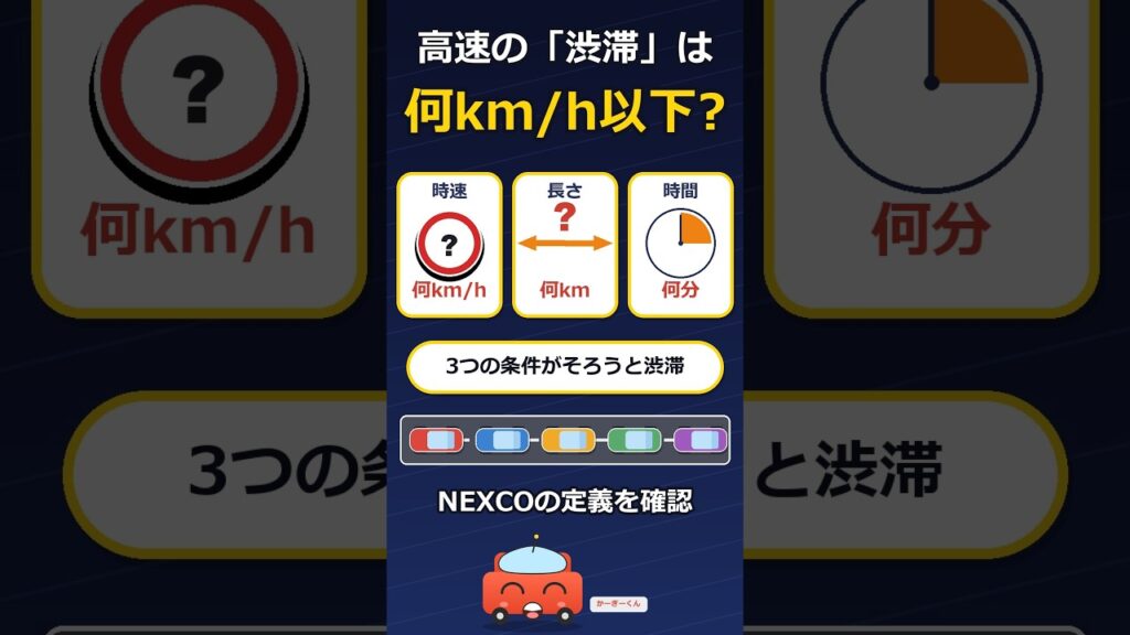 高速の「渋滞」は時速何km以下?何km・何分続くと?NEXCOの定義 #shorts