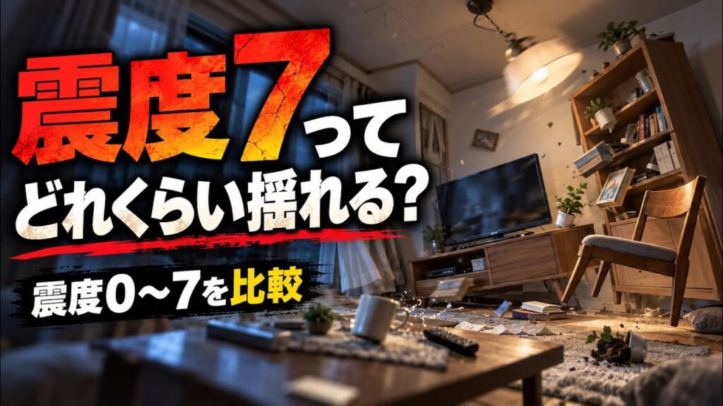 震度7ってどれくらい揺れる?震度0〜7の違いをわかりやすく解説【地震・防災】 震度7ってどれくらい揺れる?震度0〜7の違いをわかりやすく解説【地震・防災】