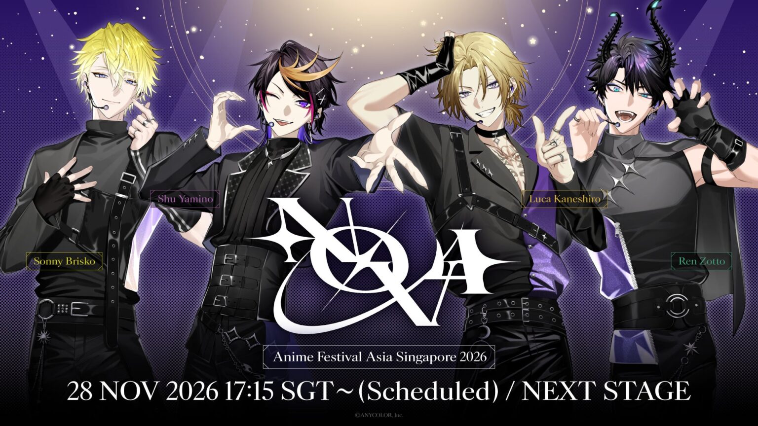 「NIJISANJI EN」が2026年11月27日(金)から開催されるAFA Singapore 2026に出展決定！さらにステージ出演も決定！ | ANYCOLOR株式会社のプレスリリース