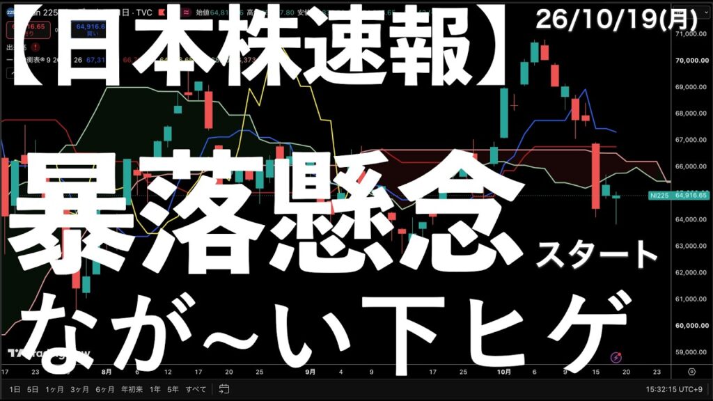 【日本株速報】26/10/19 暴落懸念がある中で下げ渋る!TOPIXはプラス転換 #半導体 #topix #fomc 【日本株速報】26/10/19 暴落懸念がある中で下げ渋る!TOPIXはプラス転換 #半導体 #topix #fomc