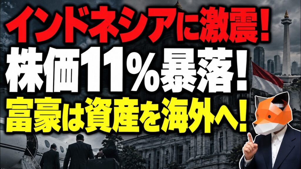 インドネシアで株価11%急落!富豪は資産を海外へ…20年築いた信用が崩れる理由 インドネシアで株価11%急落!富豪は資産を海外へ…20年築いた信用が崩れる理由
