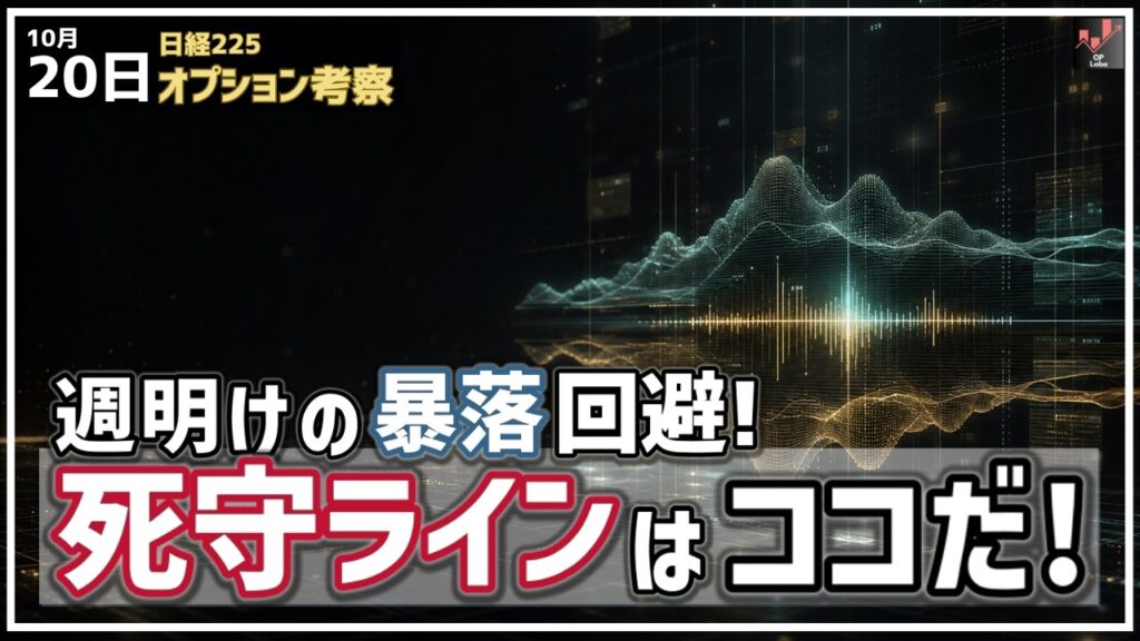 日経平均 週明けの暴落回避! 死守ラインはココだ!【10/20 日経225オプション】 日経平均 週明けの暴落回避! 死守ラインはココだ!【10/20 日経225オプション】