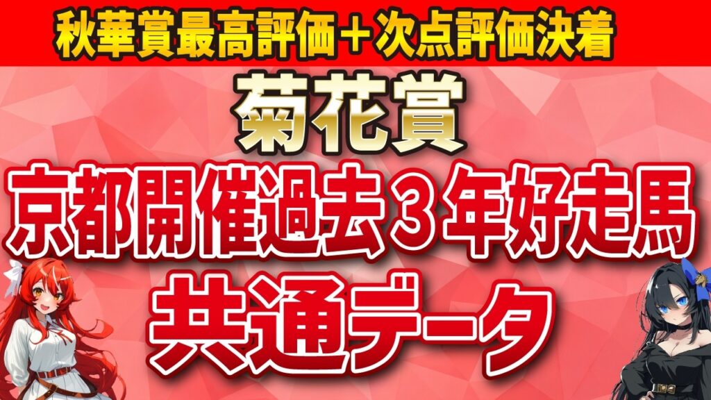 【菊花賞2026】ロブチェン、ダノンヒストリーの評価は…？京都開催過去3年好走馬共通データ