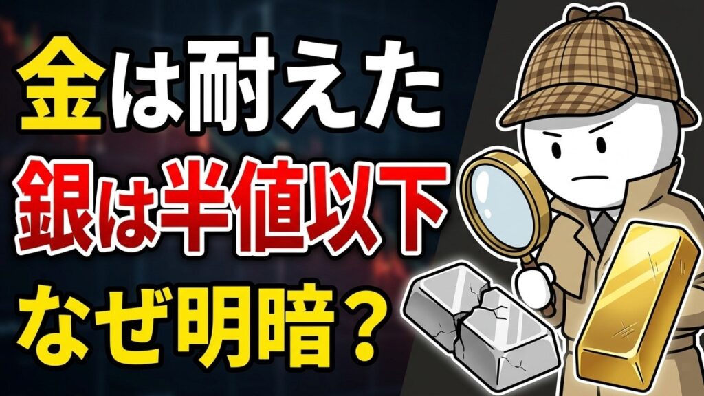 【金価格・銀価格】金は2割安、銀は半値以下…同じ貴金属で明暗が分かれた本当の理由｜プロの資金はどこへ