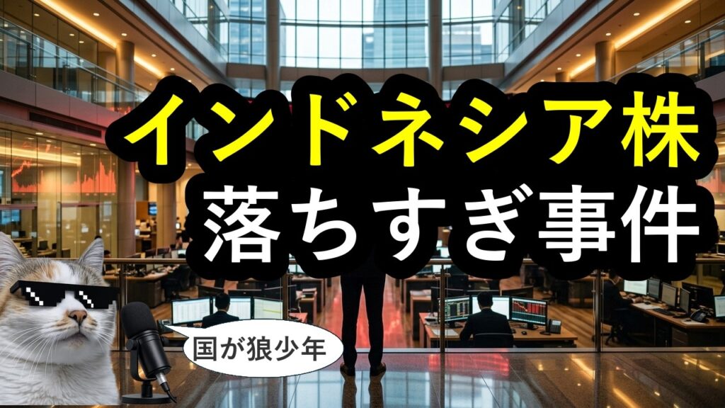 【急落】インドネシアさん、株も信用も落ちすぎっすよ