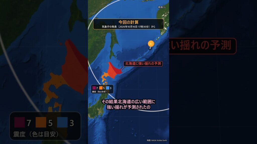 緊急地震速報は、なぜM6.9を「M9.9」と出したのか｜千島列島 震度7予測の誤報【2026年10月・3D再現】