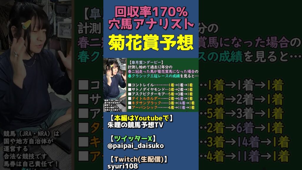 皐月賞だけ掲示板入し、ダービーで凡走したアスクエジンバラが菊花賞の穴馬になるかも【過去データ/穴馬アナリスト朱哩の競馬予想TV2026年】 #shorts 皐月賞だけ掲示板入し、ダービーで凡走したアスクエジンバラが菊花賞の穴馬になるかも【過去データ/穴馬アナリスト朱哩の競馬予想TV2026年】 #shorts