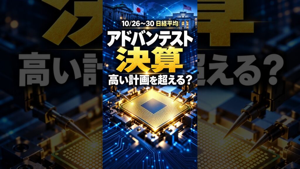 アドバンテスト決算と日米会合｜日経平均、来週は会社計画と反応を確認【10/26〜30】