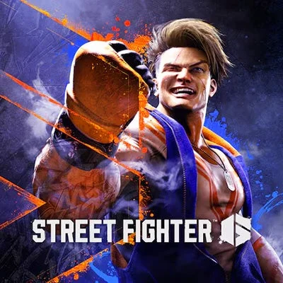『ストリートファイター6』のキービジュアル。拳を構える笑顔の男性キャラクター