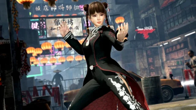 レイファン「Luminous Shadow」セットの黒い衣装で構えるキャラクター