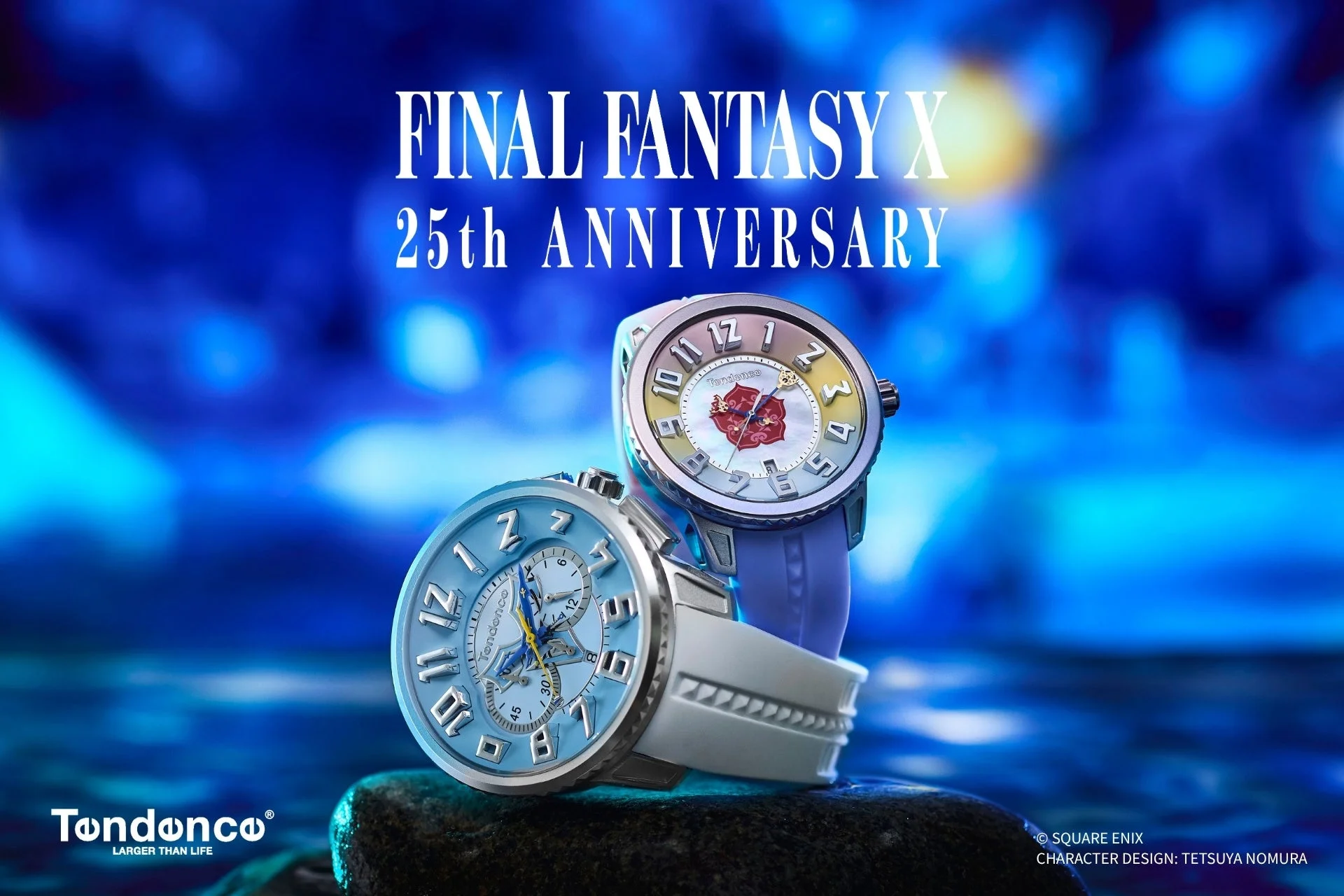 FFX 25周年記念Tendenceコラボ腕時計2種と告知ビジュアル